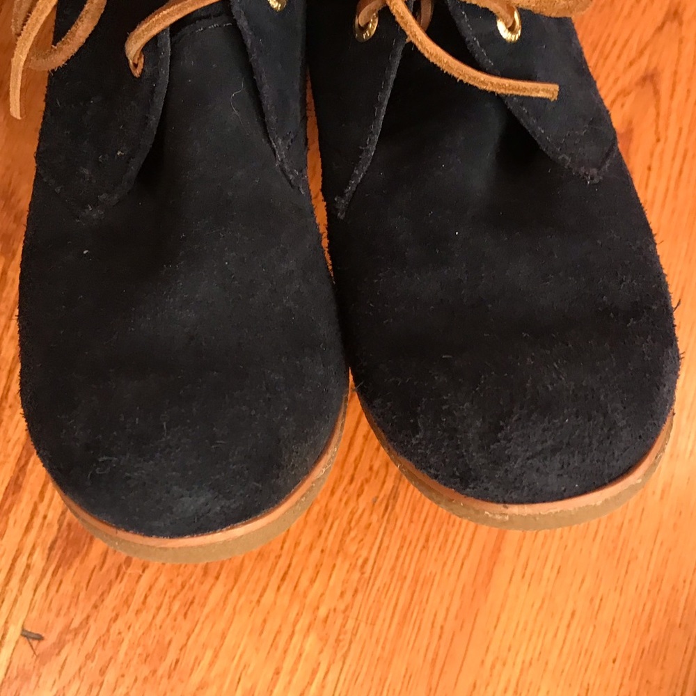 Sperry Suede Wedge, Navy - Picture 3 of 5